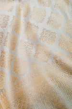 Handwoven Off White Banarasi Mashru Silk Saree