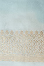 Handwoven Off White Banarasi Mashru Silk Saree