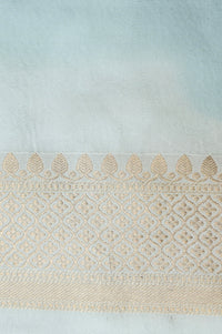 Handwoven Off White Banarasi Mashru Silk Saree