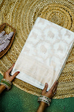 Handwoven Off White Banarasi Mashru Silk Saree