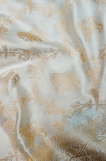 Handwoven Off White Banarasi Mashru Silk Saree