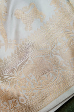 Handwoven Off White Banarasi Mashru Silk Saree