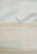 Handwoven Off White Banarasi Mashru Silk Saree