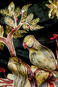 Handwoven Black Banarasi Blended Crepe Silk Saree