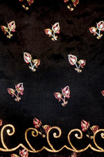 Handwoven Black Banarasi Blended Crepe Silk Saree