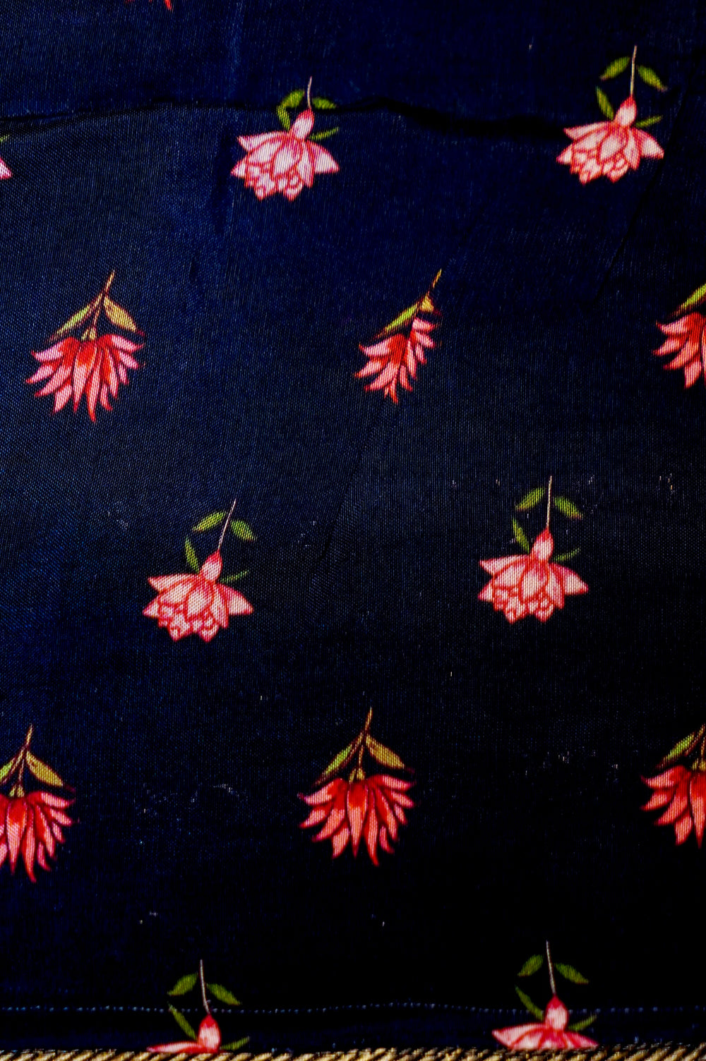 Handwoven Black Banarasi Blended Muslin Silk Saree