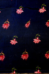 Handwoven Black Banarasi Blended Muslin Silk Saree