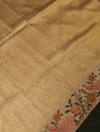 Designer Golden Katan Silk Saree