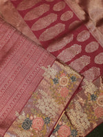 Designer Magenta Katan Silk Saree