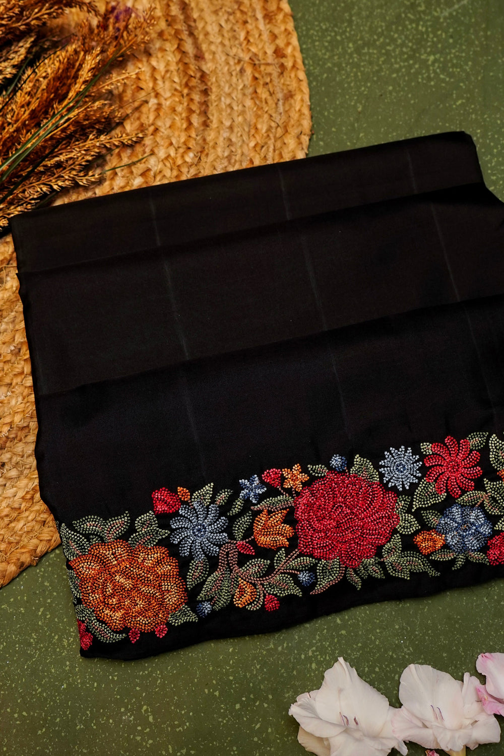 Designer Black South Silk Saree