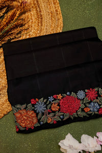 Designer Black South Silk Saree