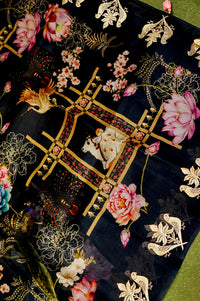 Designer Black Organza Saree