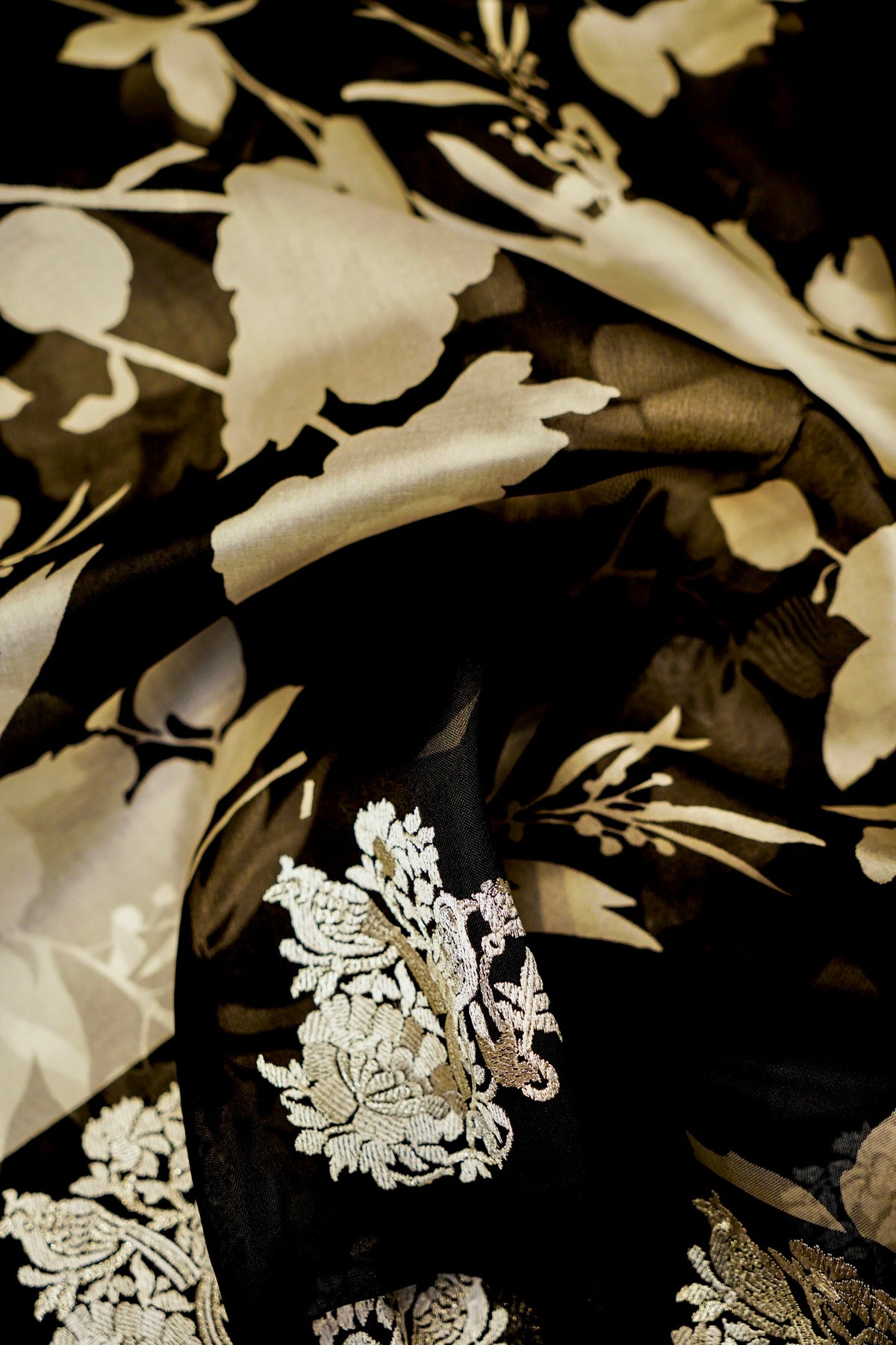 Designer Black Organza Saree