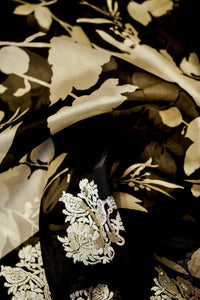 Designer Black Organza Saree