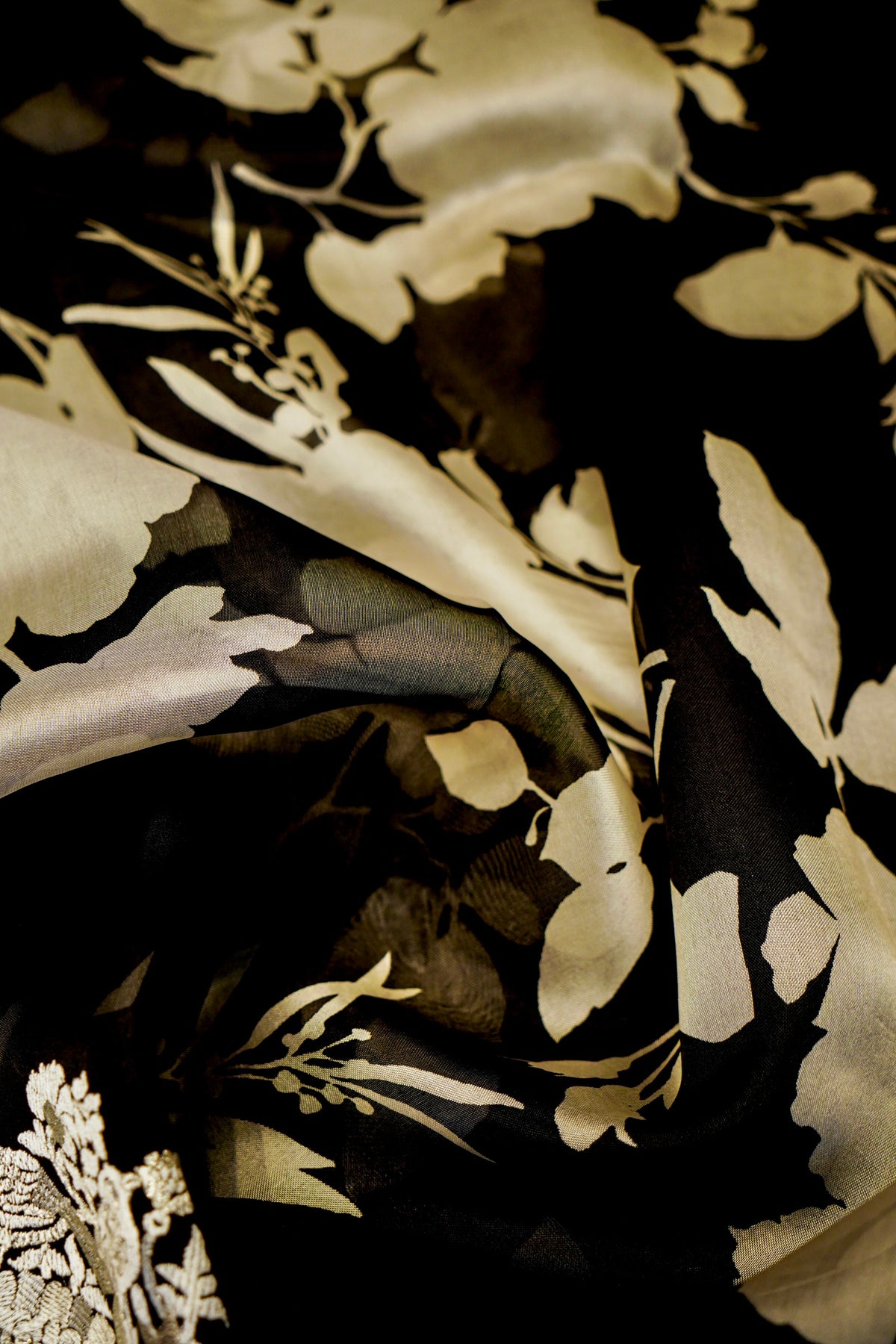 Designer Black Organza Saree