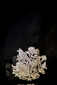 Designer Black Organza Saree