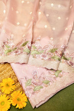 Designer Baby Pink Organza Suit