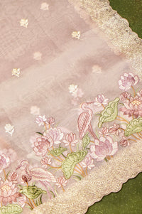 Designer Baby Pink Organza Suit