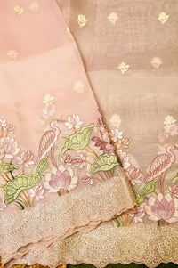 Designer Baby Pink Organza Suit
