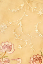 Designer Pastel Yellow Organza Suit