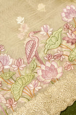 Designer Pastel Yellow Organza Suit