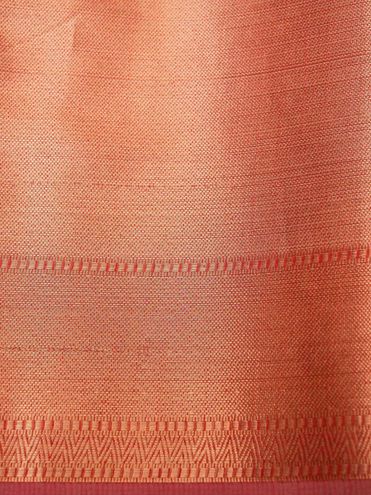 Banarasi Peach Blended Chanderi Silk Saree