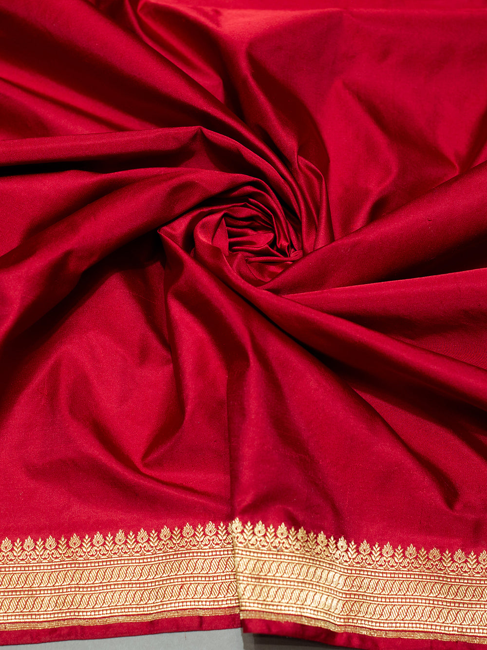 Handwoven Maroon Banarasi Katan Silk Saree