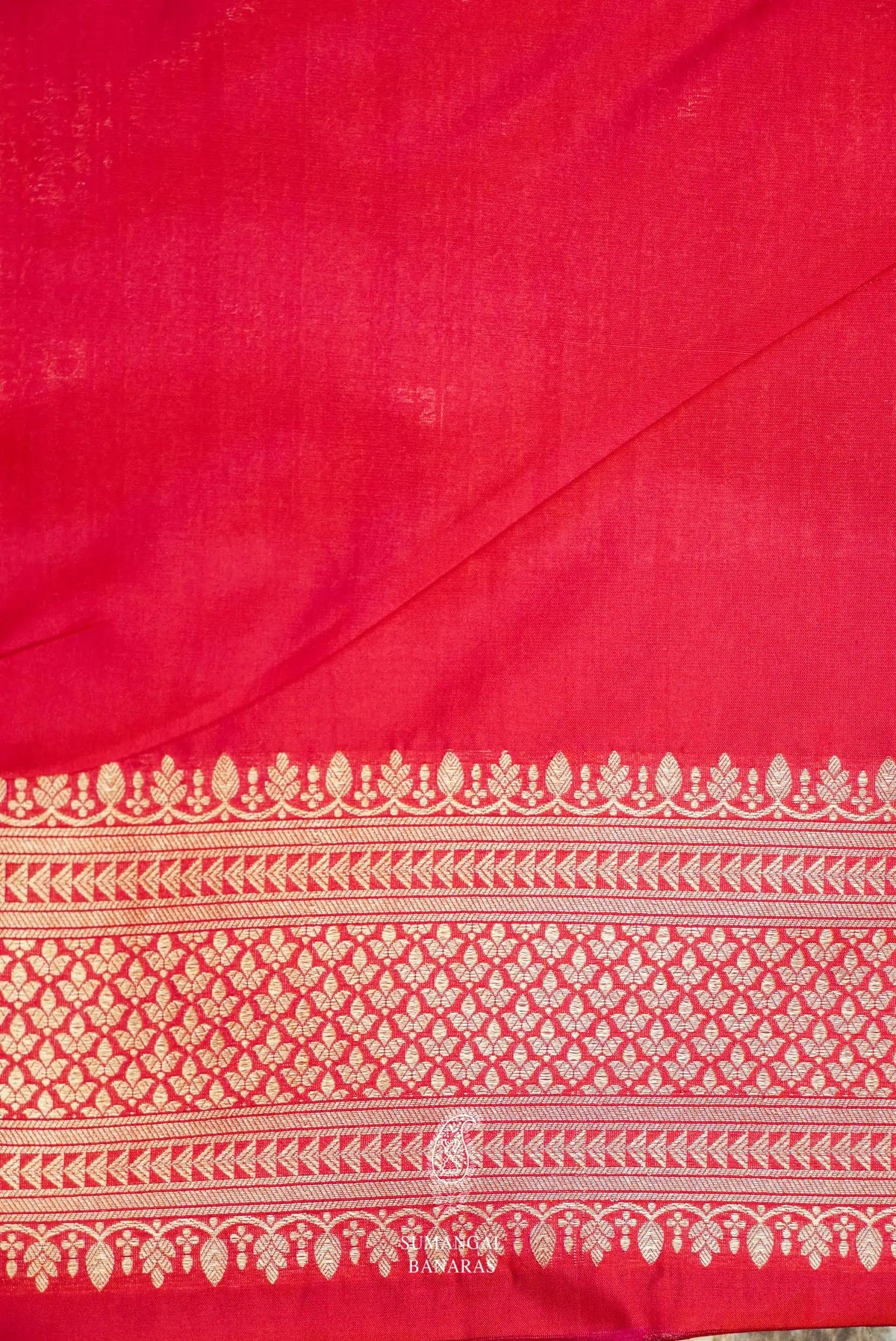 Handwoven Red Banarasi Katan Silk Saree