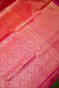 Handwoven Pink Banarasi Katan Silk Saree