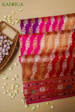 Handwoven Rangkat Real Zari Banarasi Katan Silk Saree