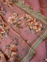 Handwoven Onion Pink Banarasi Organza Suit