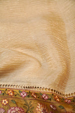 Handowoven Beige Banarasi Kanjivaram Silk Saree