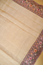 Handowoven Beige Banarasi kanjivaram Silk Saree