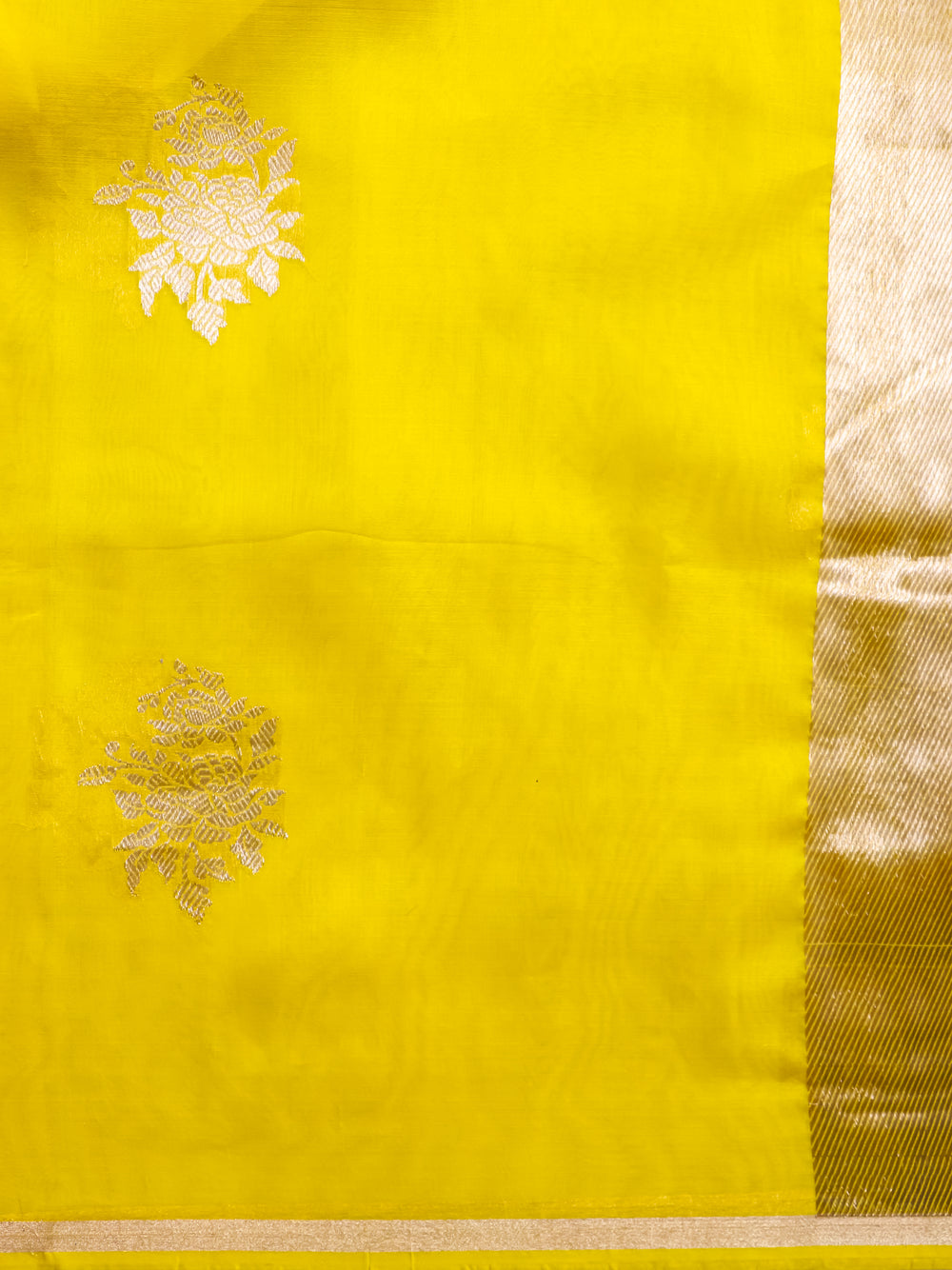 Handwoven Yellow Banarasi Katan Silk Suit