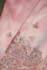 Designer Onion Pink Tissue Silk Saree