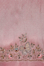Designer Onion Pink Tissue Silk Saree