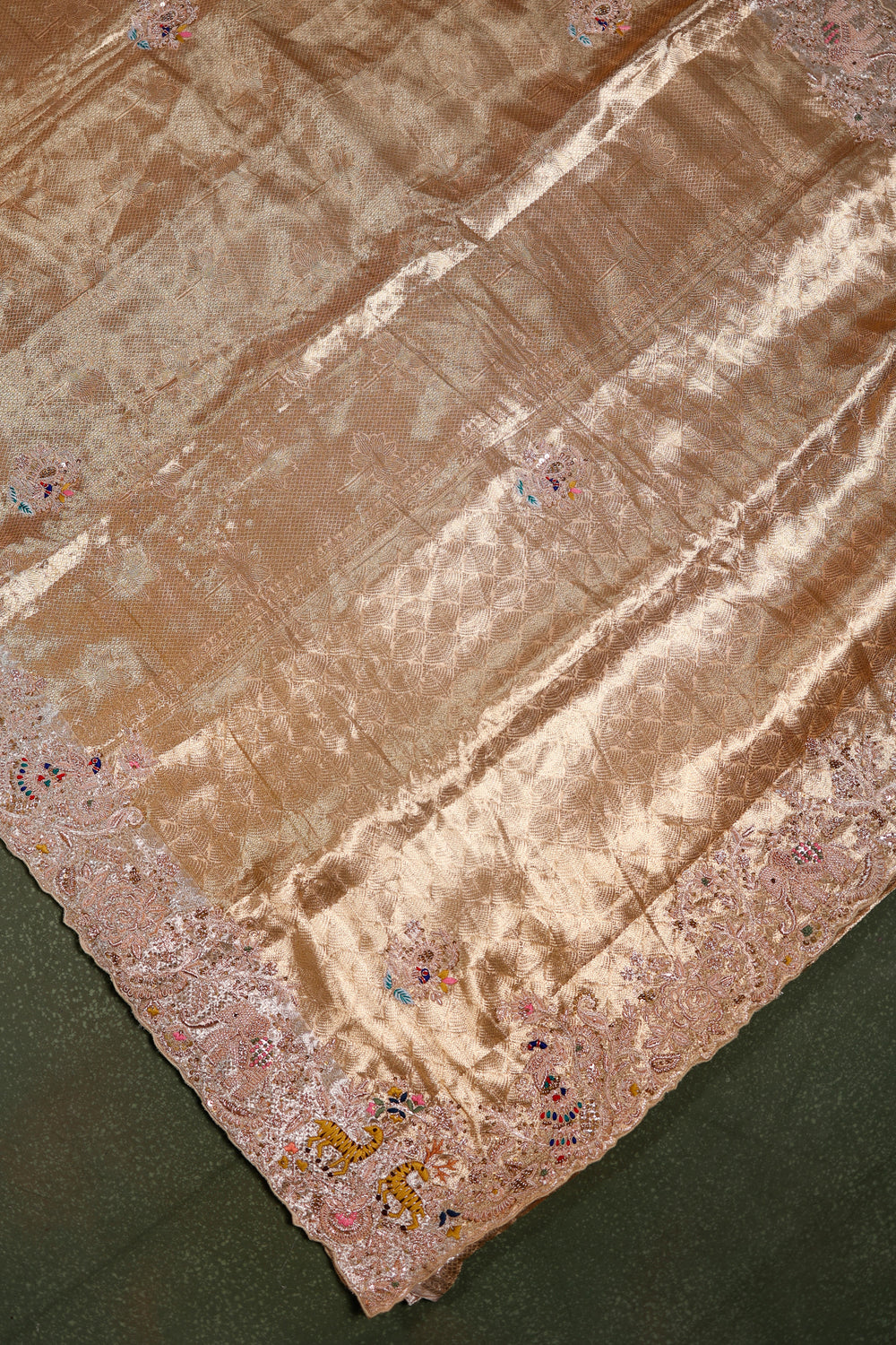 Designer Gold Tissue Silk Saree