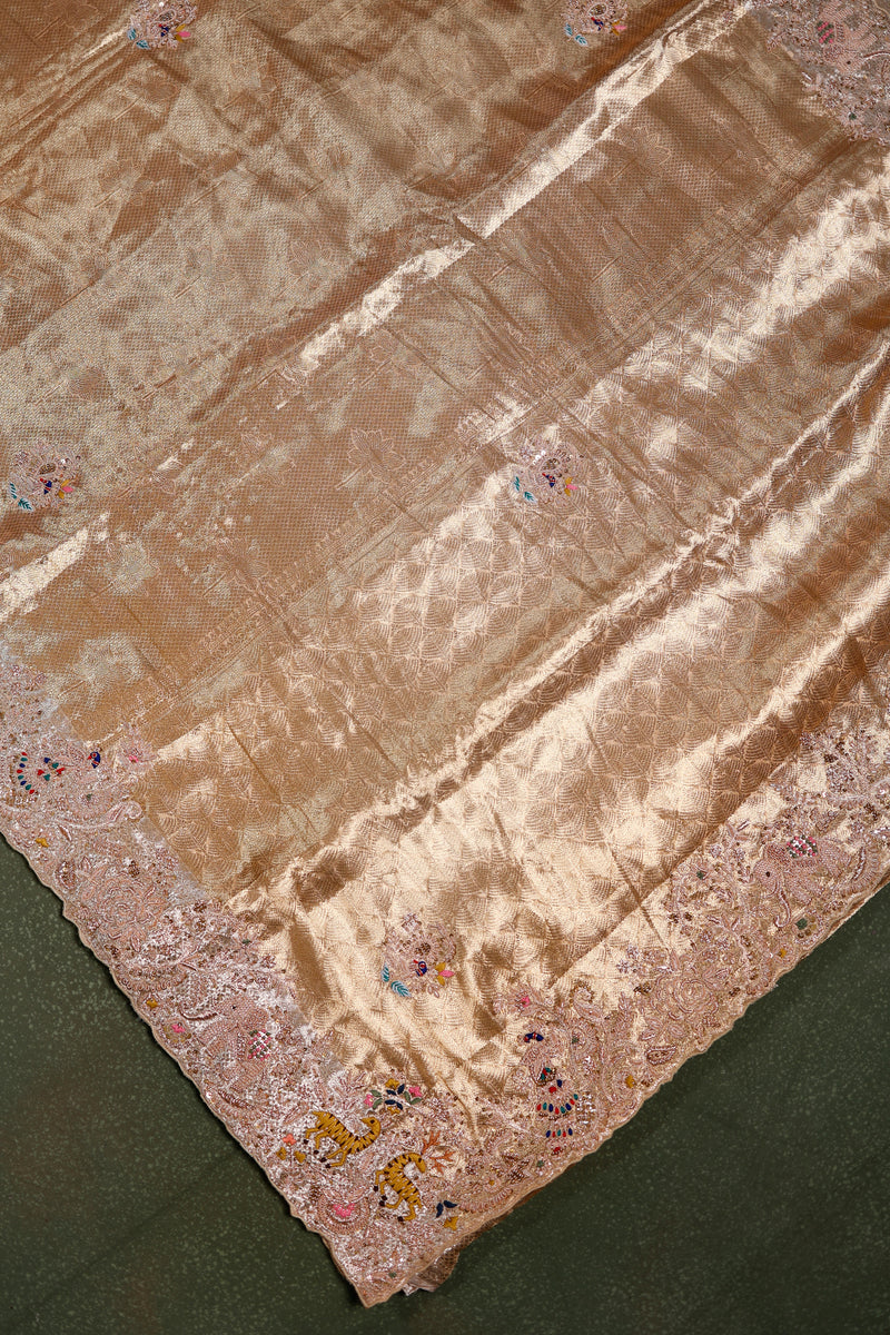 Designer Gold Tissue Silk Saree