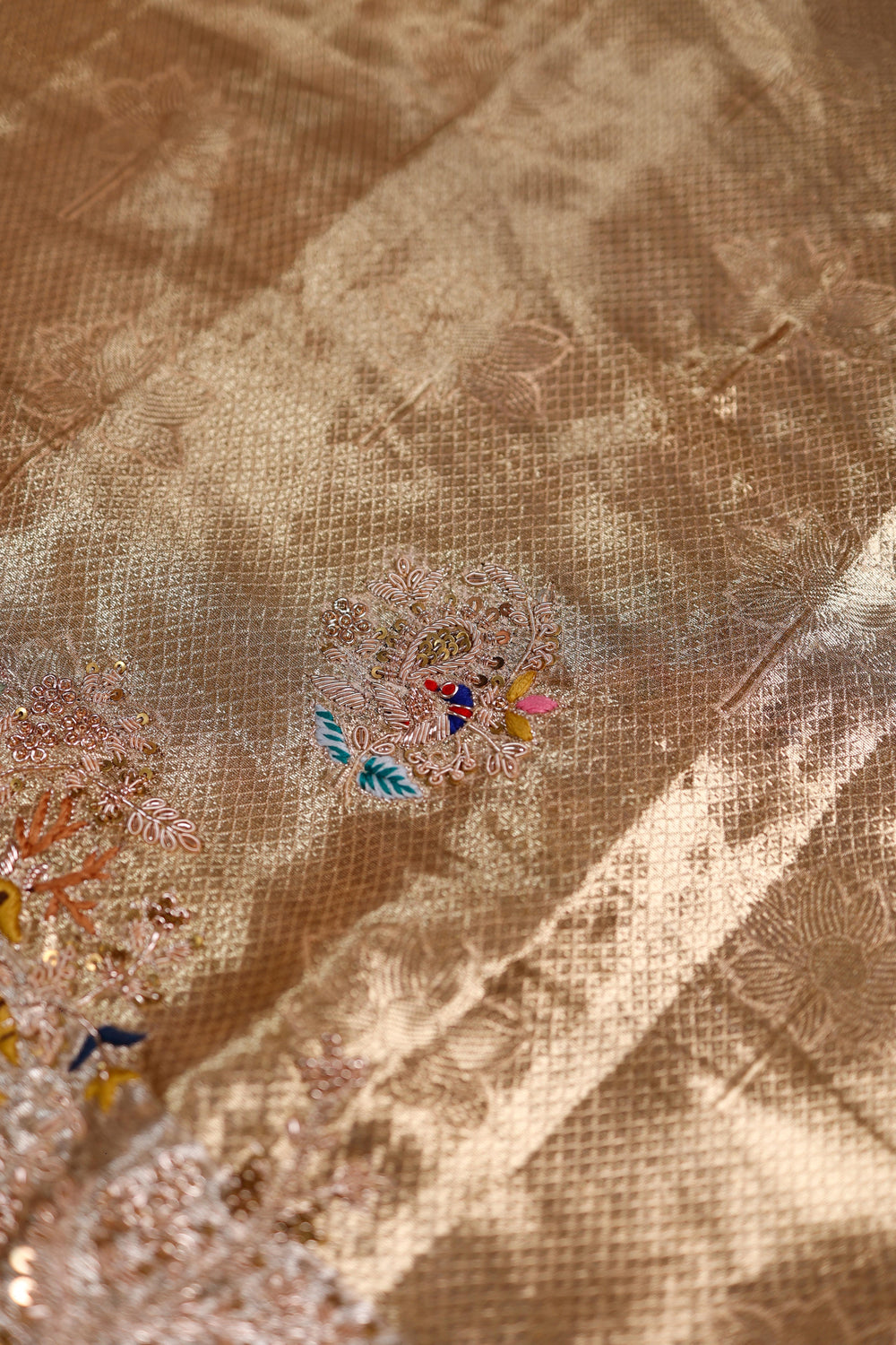 Designer Gold Tissue Silk Saree
