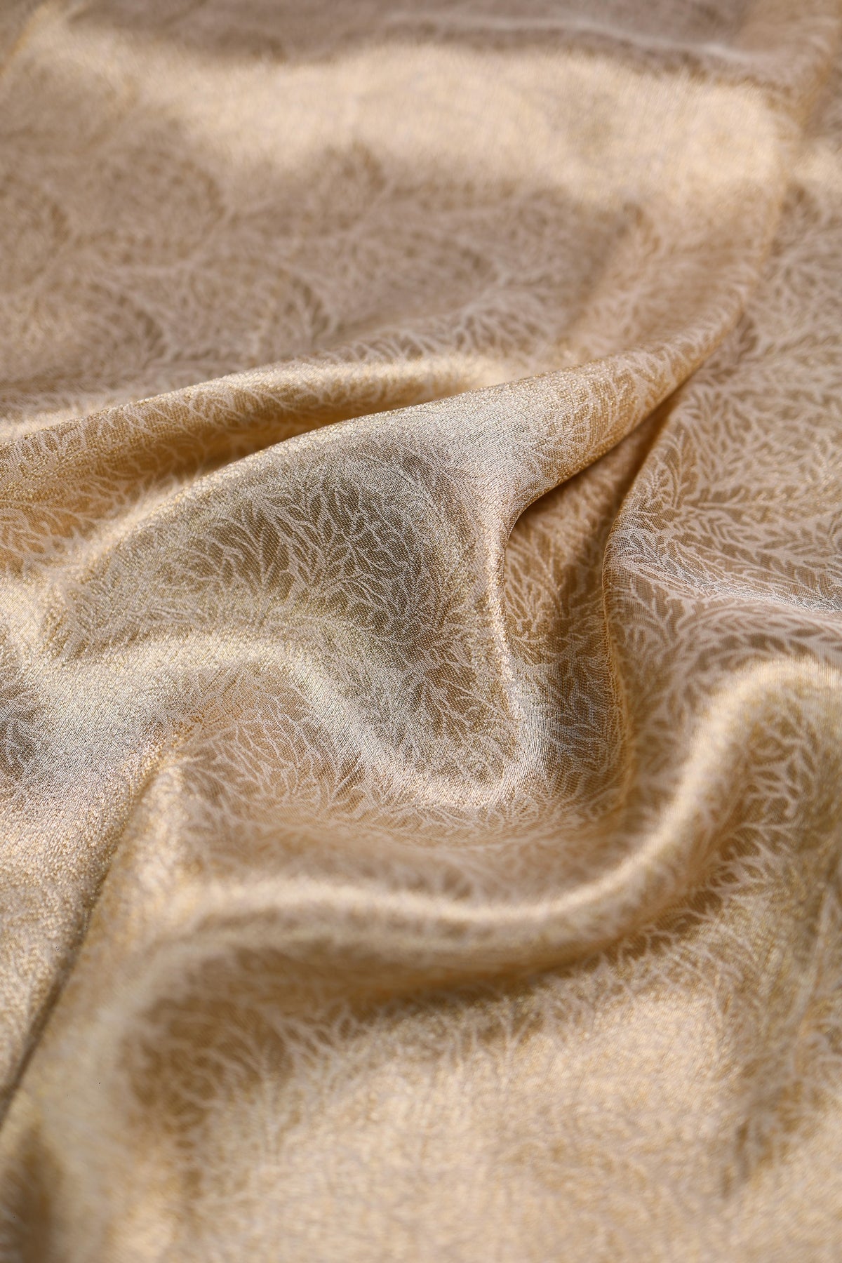 Designer Silver & Gold Tissue Silk Saree