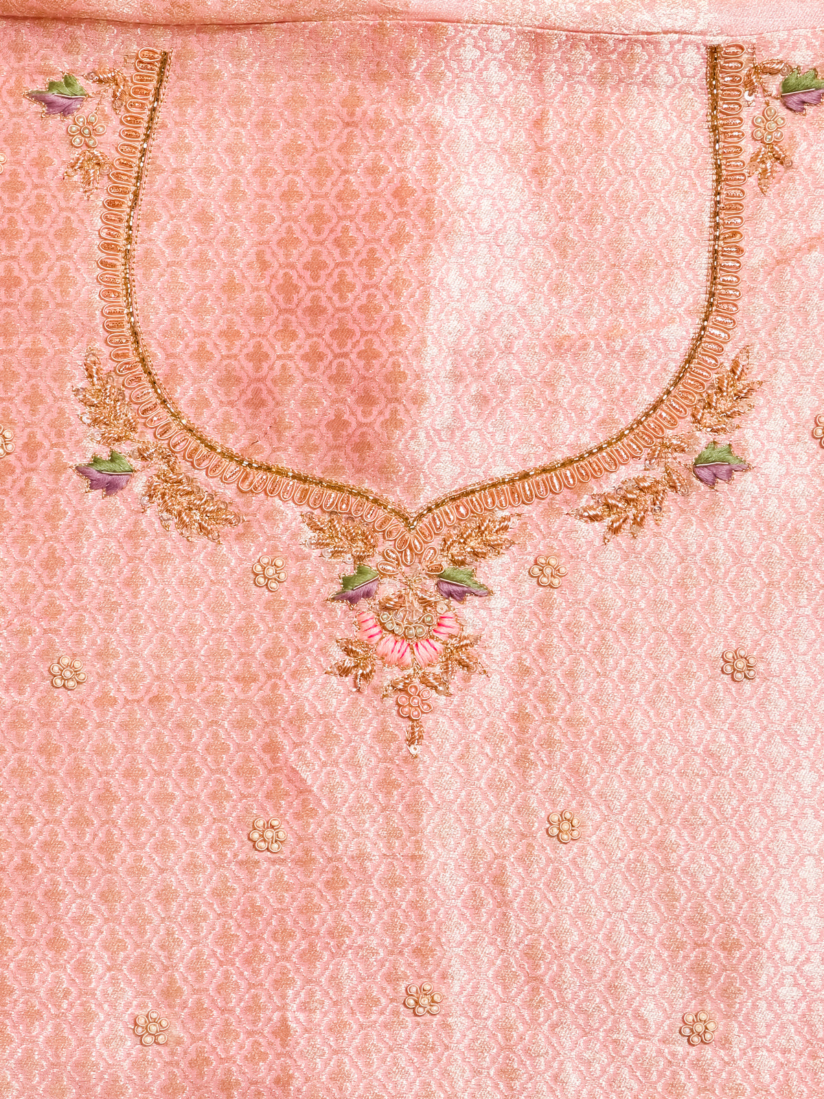 Handwoven Baby Pink Banarasi Katan Soft Silk Saree