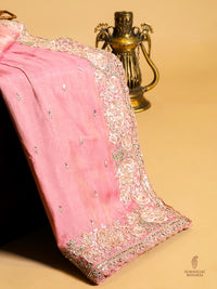 Designer Pink Tissue Georgette Saree