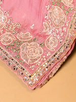 Designer Pink Tissue Georgette Saree