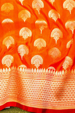 Handwoven Dual Tone Banarasi Katan Silk Saree