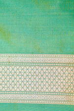 Handwoven Light Green Banarasi Katan Silk Saree