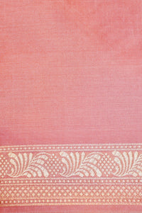 Handwoven Pastel Peach Banarasi Katan Silk Saree