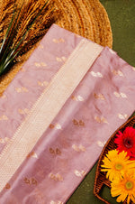 Handwoven Lavender Banarasi Katan Silk Saree