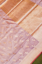 Handwoven Lavender Banarasi Katan Silk Saree