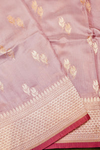 Handwoven Lavender Banarasi Katan Silk Saree