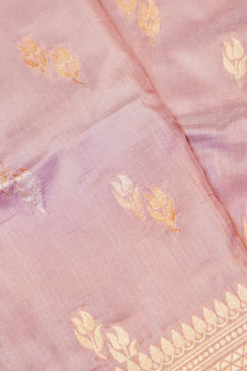 Handwoven Lavender Banarasi Katan Silk Saree